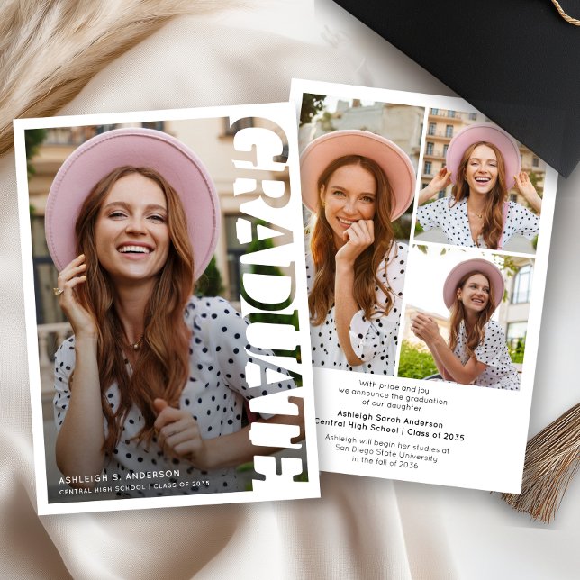 Anuncio Modern Simple Graduate 3 Photo Collage Graduation (Subido por el creador)