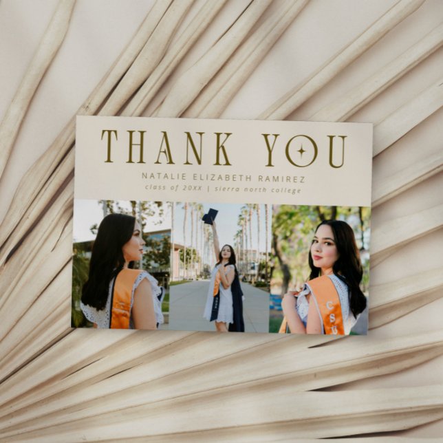 Anuncio Modern Thank You Multi Photo Cream Graduation (Subido por el creador)