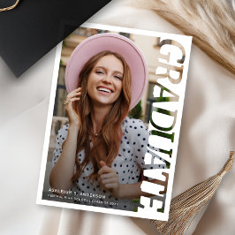 Anuncio Modern Typography Graduate Photo Graduation