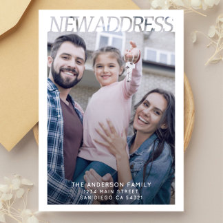 Anuncio Modern Typography New Address Photo