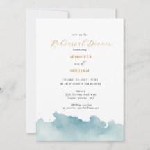 Modern Watercolor Beach cena de boda