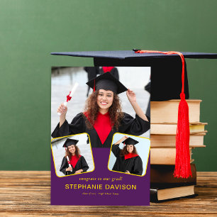 Anuncio Moderna 3 fotos felicitaciones al Grad 2023 amaril