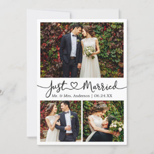 Anuncio Moderna caligrafía Boda de fotos de Heart 3