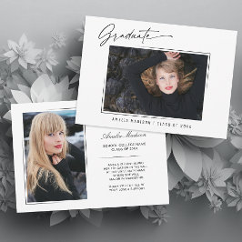 Anuncio Moderna caligrafía Ink Script Graduado 2 Foto