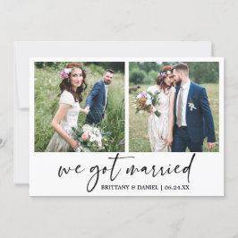 Anuncio Moderna caligrafía Tinta Pen 2 Boda de fotografía