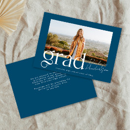 Anuncio Moderna clase de fotografía azul de graduación en