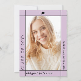 Anuncio Moderna clase de lavanda de 2024 foto de graduació