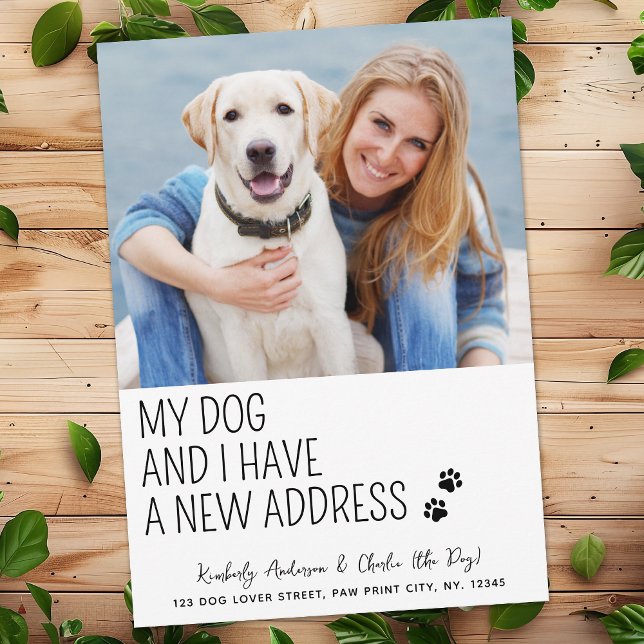 Anuncio Moderna dirección nueva Personalizado  foto perro  (Subido por el creador)