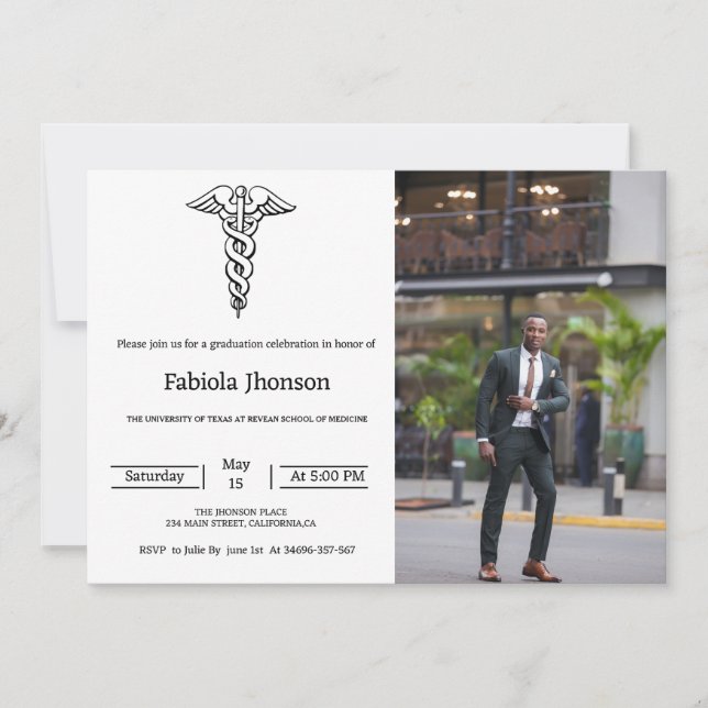 Anuncio Moderna escuela de fotografía de graduación de med (Anverso)