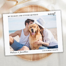 Anuncio Moderna Foto de Mascotas Boda de Perros Compromiso
