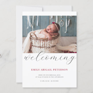 Anuncio Moderna foto de recién nacidos con un simple recib