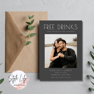 Anuncio Moderna Foto Divertida de Boda Save the Date