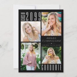 Anuncio Moderna graduación Blanco Negro 5 Foto