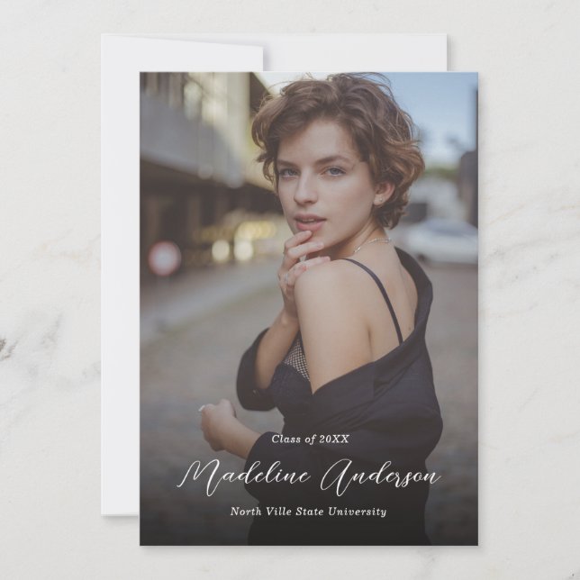 Anuncio Moderna graduación clásica de Collage de fotos ver (Anverso)