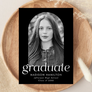 Anuncio Moderna graduación de fotografía de arco negro Min