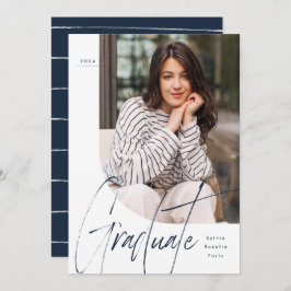 Anuncio Moderna graduación de guion, marina, dos graduacio