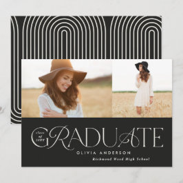 Anuncio Moderna graduación geométrica de 2 arco de fotos