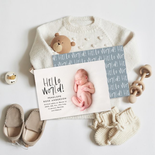 Anuncio Moderna mínima polvorienta azul simple foto nacimi (Subido por el creador)