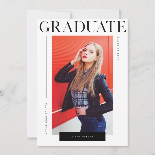Anuncio Moderna Moda y minimalidad | Graduación de la foto (Anverso)