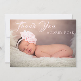 Anuncio Moderna niña bebé foto Rubor Rosa Gracias a su nac