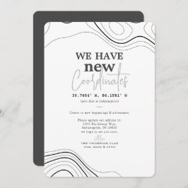 Anuncio Moderna Nueva Coordenadas Gris Moviéndose