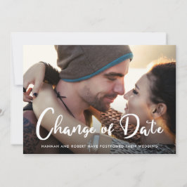 Anuncio Moderna Postergación de Boda Cambio de Fecha Foto