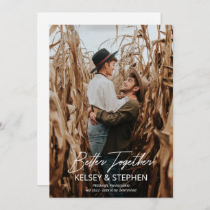 Anuncio Moderna Rustic Better Together Photo Engagement