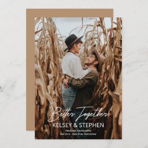 Anuncio Moderna Rustic Better Together Photo Engagement An