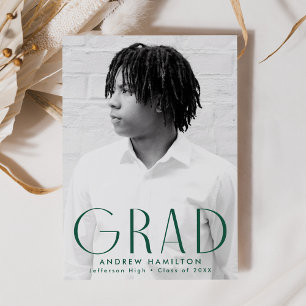 Anuncio Moderna Simplicidad Graduación de Fotografía Verde