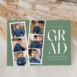 Anuncio Moderna tira de película Sage Green 6 Graduación d