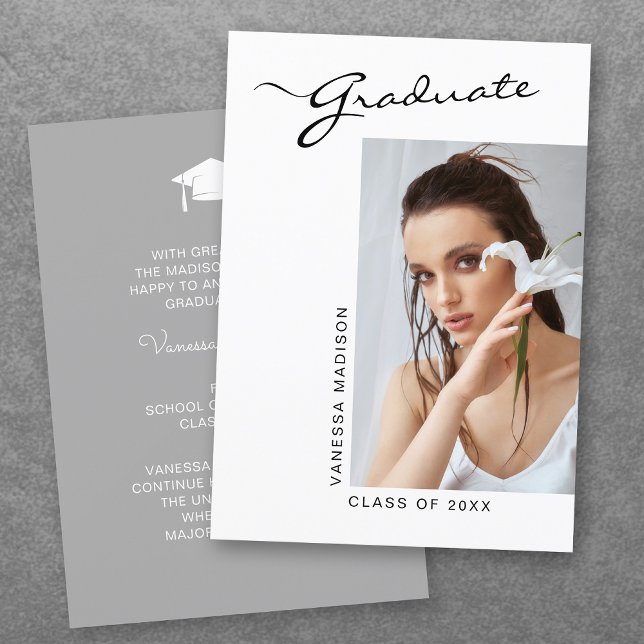 Anuncio Moderna y elegante escritura simple foto | Graduac (Subido por el creador)