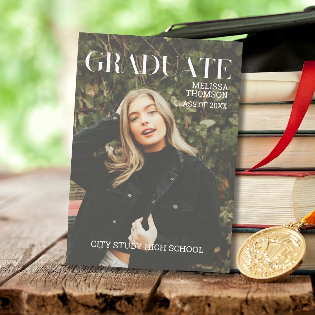 Anuncio Moderna y elegante foto de graduación de portada d (Subido por el creador)
