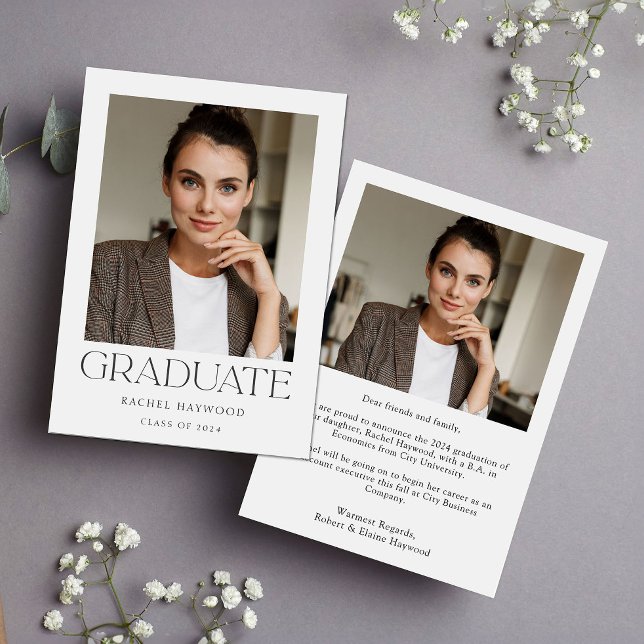 Anuncio Moderna y elegante tipografía foto graduada (Subido por el creador)