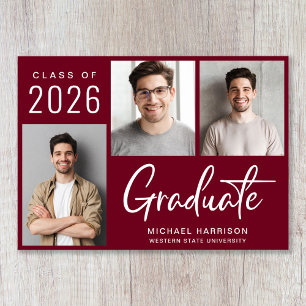 Anuncio Moderno 3 guión gráfico Borgoña Graduación