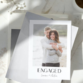 Anuncio Moderno 3 Photo Script QR Code Engagement Party