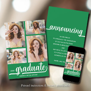 Anuncio Moderno 4 Graduación verde foto