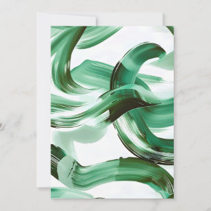 Anuncio Moderno abstracto de pinceladas verdes minimalista