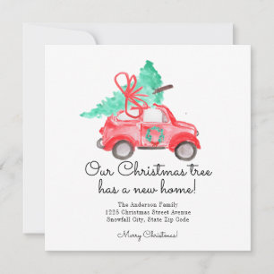 Anuncio Moderno Árbol de Navidad Nuevo guión de auto resid