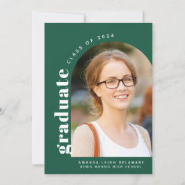 Anuncio Moderno Arco Verde Foto Graduación 2024