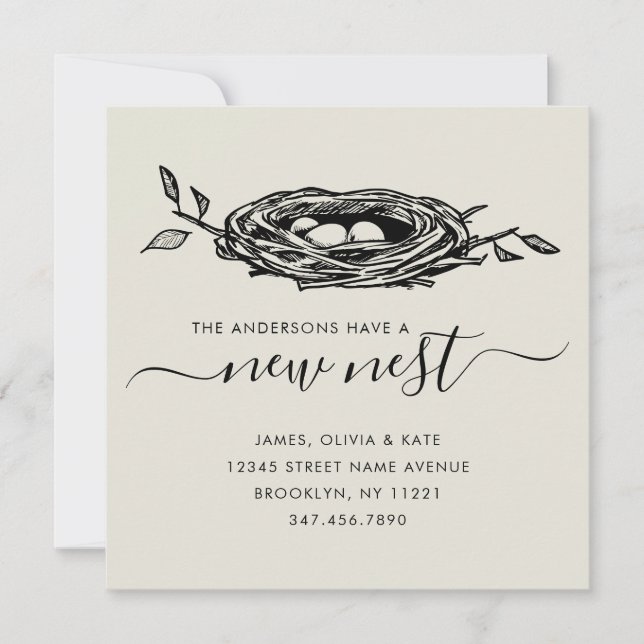 Anuncio Moderno cambio de dirección en el hogar de nido (Anverso)