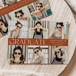 Anuncio Moderno Clásico Terracota 12 Graduación de fotos