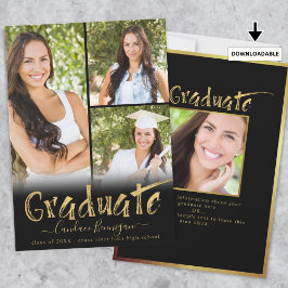 Anuncio Moderno Collage de fotos de graduación de pincel d