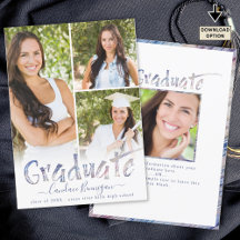 Moderno Collage de fotos de graduación de pincel m