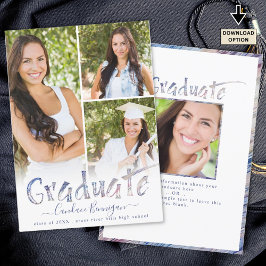 Anuncio Moderno Collage de fotos de graduación de pincel m