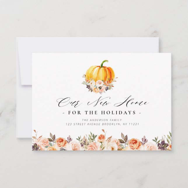 anuncio moderno de acción de gracias de calabaza (Anverso)