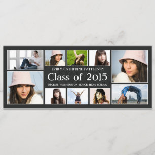 Anuncio moderno de graduación de diez Collages de
