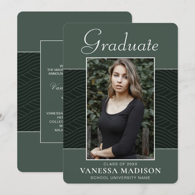 Anuncio Moderno | Elegante Grado de fotos de la Fábrica de (Anverso / Reverso)