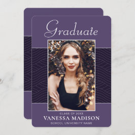 Anuncio Moderno | Elegante Script Violeta Púrpura 1 Grado