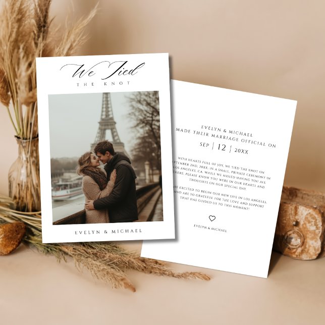 Anuncio Moderno Elopement Nos Amarramos A La Foto Del Boda (Subido por el creador)