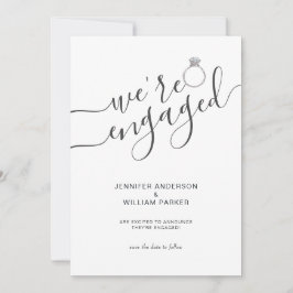 Anuncio Moderno Estamos comprometidos con la foto de parej